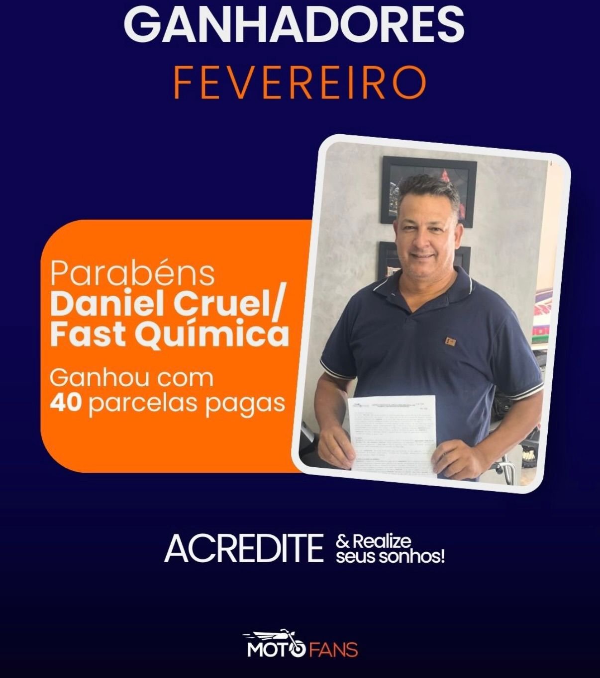 Daniel Cruel — Ganhador Fevereiro 2025